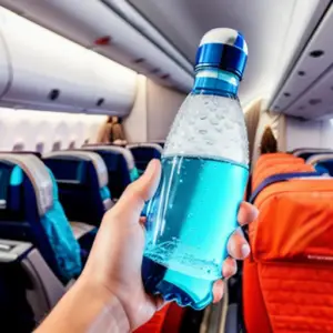 Are water bottles allowed in international flights on a plane