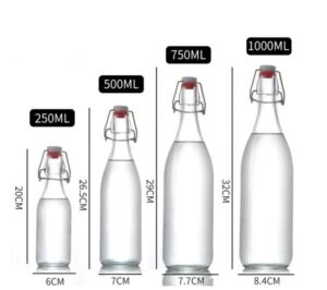 How many ounces in 250 ml 500 ml 750 ml 1000ml (1 Liter) bottle