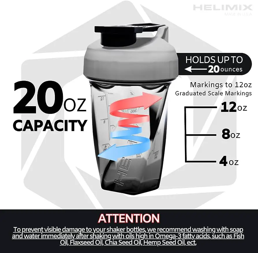HeliMIX Shaker Bottle Mixing Performance